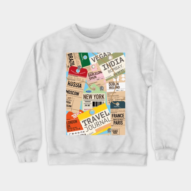 Travel Tickets Crewneck Sweatshirt by nickemporium1